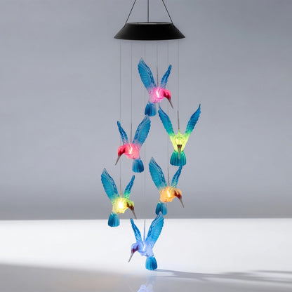 Solar Hummingbird Wind Chimes