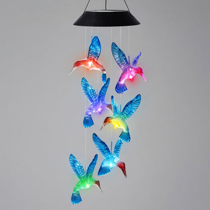 Solar Hummingbird Wind Chimes