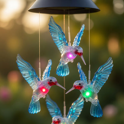 Solar Hummingbird Wind Chimes