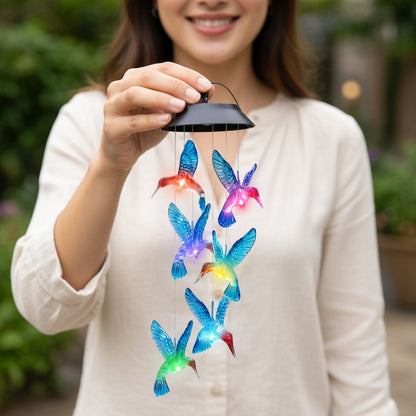 Solar Hummingbird Wind Chimes